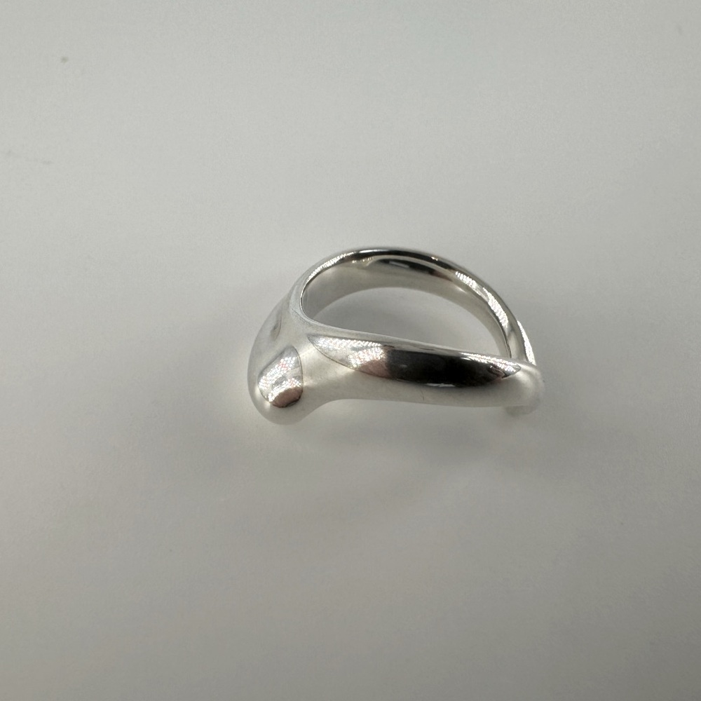 Tiffany & Co Wave Ring 925 Spain Size 4 Rare Sculptural Band Elsa Peretti - Picture 7 of 11
